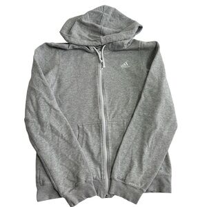 Adidas heather grey full zip sweatshirt